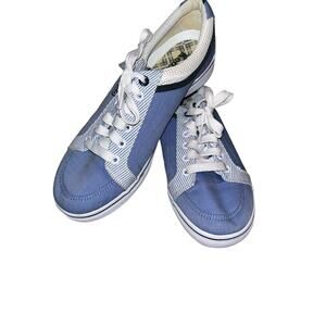 Keds Womens Chambray Lace Up Sneakers‎ Size 6.5 Light Blue Adorable!